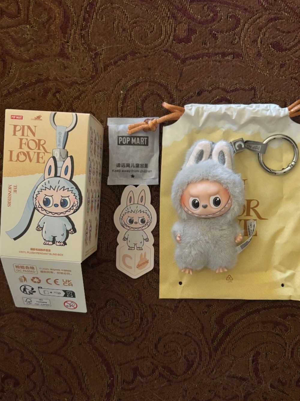 AUTHENTIC, BRAND NEW LABUBU from the Pin For Love "A-M" Series, Letter "C"